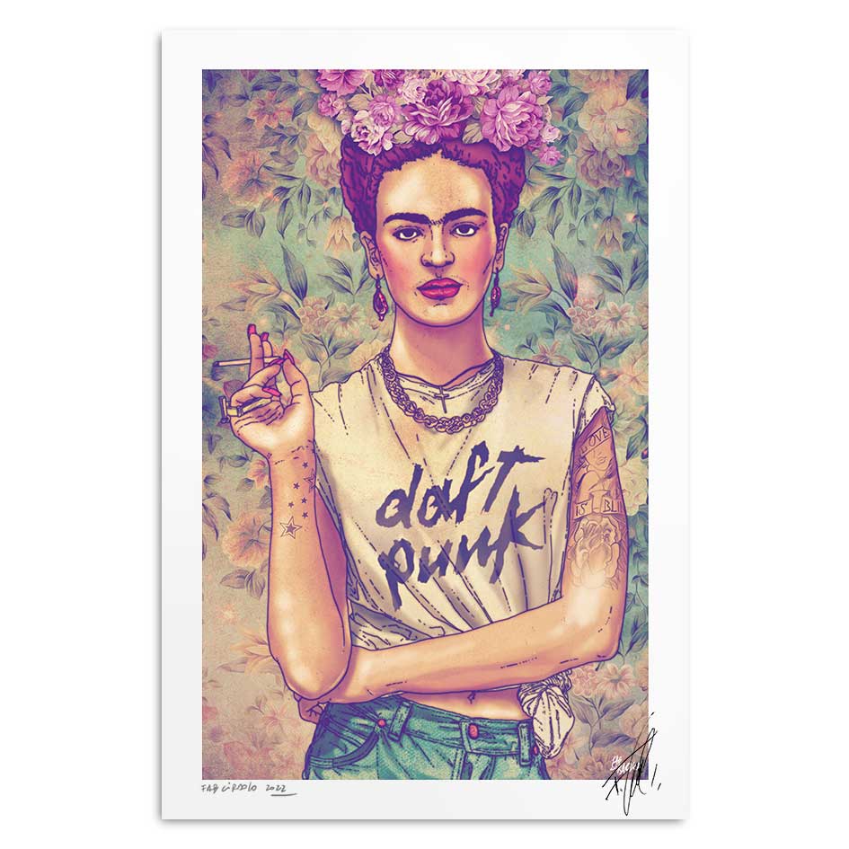 Frida Kahlo Frida del Rey Artista Mexicana Diego Rivera Daft Punk Obra Icono Fab Ciraolo