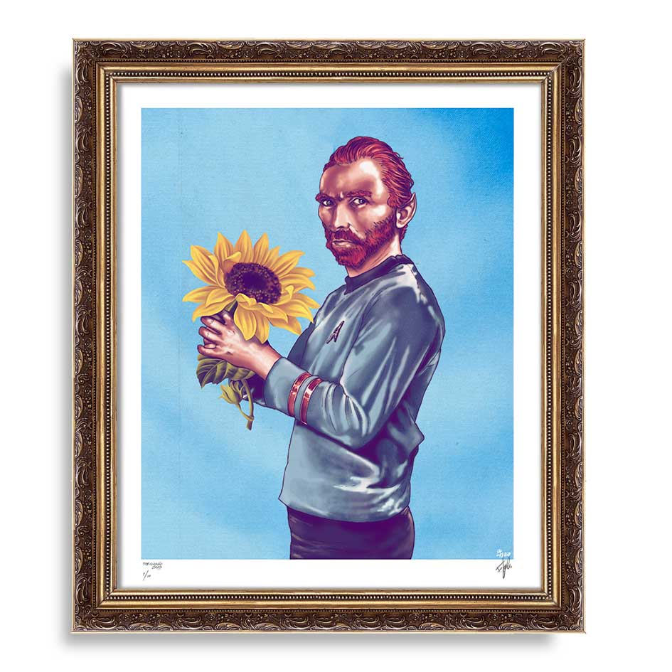 Van Gogh Ilustración digital Fab Ciraolo Muralista Chileno