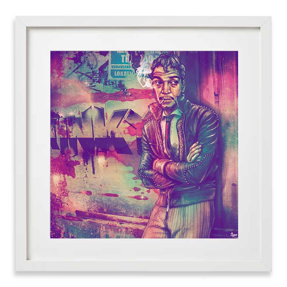 Cantinflas Personaje Mexicano Ilustración Personaje Conocido Fab Ciraolo Obras de Arte Ilustraciones Digitales Pop Arte Chileno