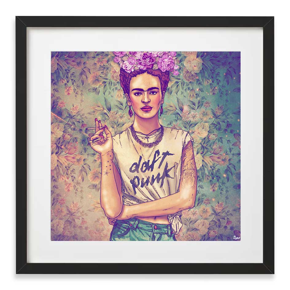 Frida Kahlo Frida del Rey Artista Mexicana Diego Rivera Daft Punk Obra Icono Fab Ciraolo