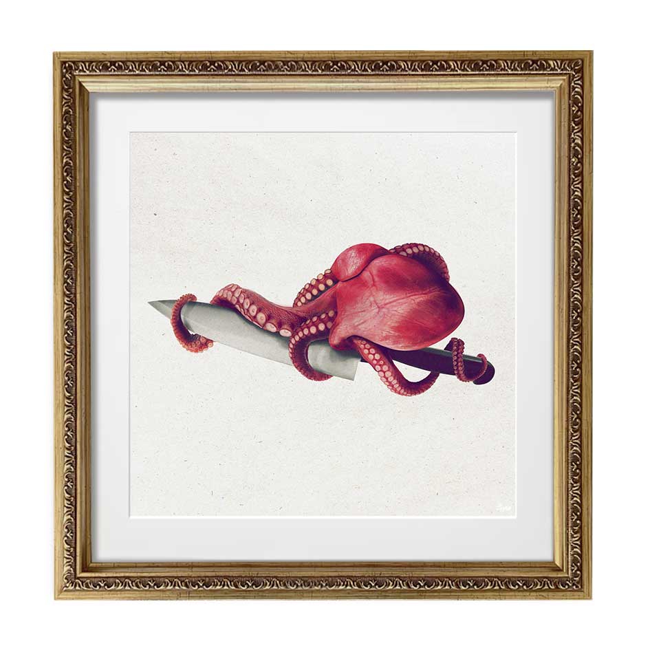 Corazón Pulpo Octopus Desamor Pena de Amor Fab Ciraolo Obras de Amor Ilustradores Chilenos Famosos ¿cuántos corazones tiene un pulpo? ¿cuántos cerebros tiene un pulpo?