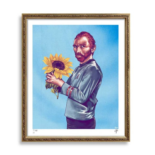 Van Gogh Ilustración digital Fab Ciraolo Muralista Chileno